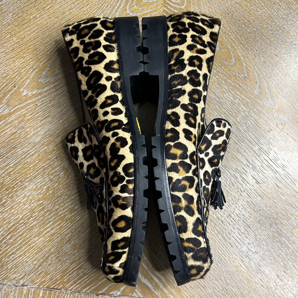 VANESSA NOEL Leopard Chunky Tassel Loafer 41.5 - Picture 9 of 11